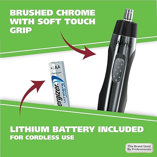 Miniatura 7 de Wahl Recortadora de orejas iluminada alimentada por litio nariz y cejas  Recortadora personal sin dolor para cejas y vello facial  Modelo 5546-400