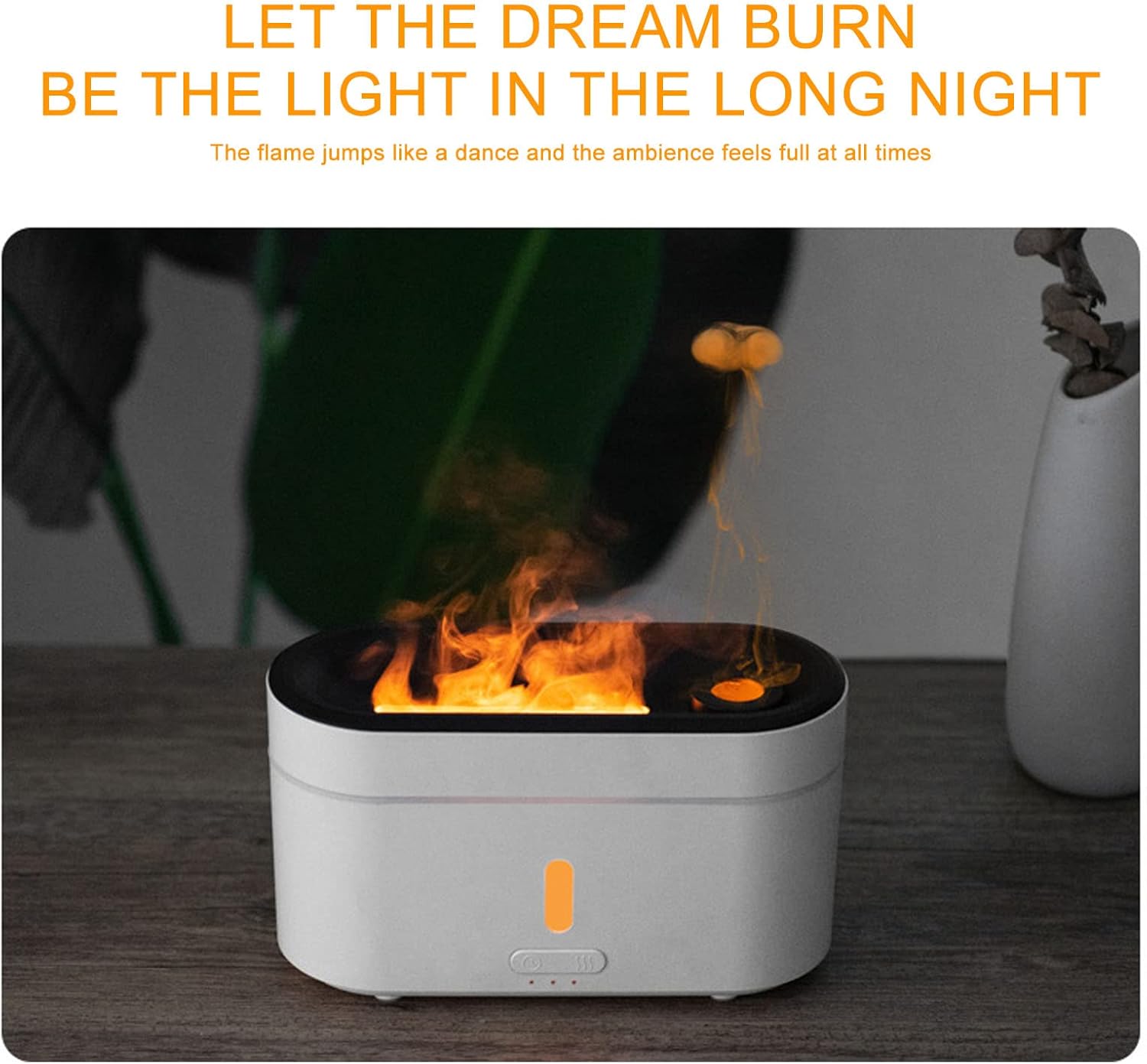 Flame Air Aroma Diffuser Humidifier Essential Oil Diffuser Atomizing Aroma Humidifier USB Powered Humidifier with LED Light for Home,Office,Yoga,Spa