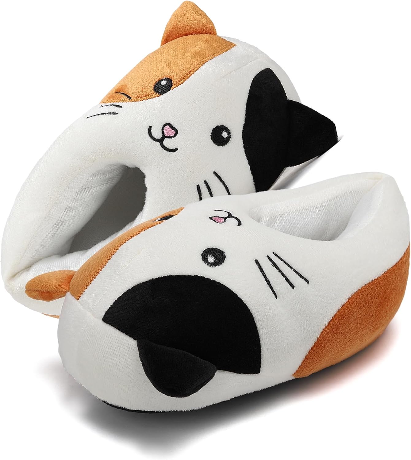 EQW Kids Slippers for Girls Boys Fuzzy House Warm Non-Slip Cute Soft Plush Indoor Bedroom Slides