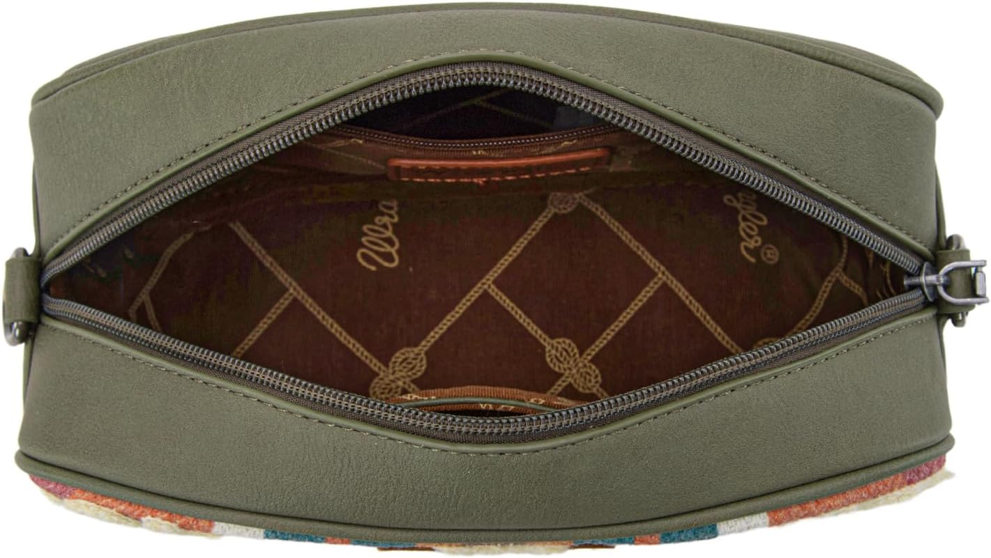 Wrangler Crossbody Bags for Women Sherpa Aztec Canvas Crossbody Purse