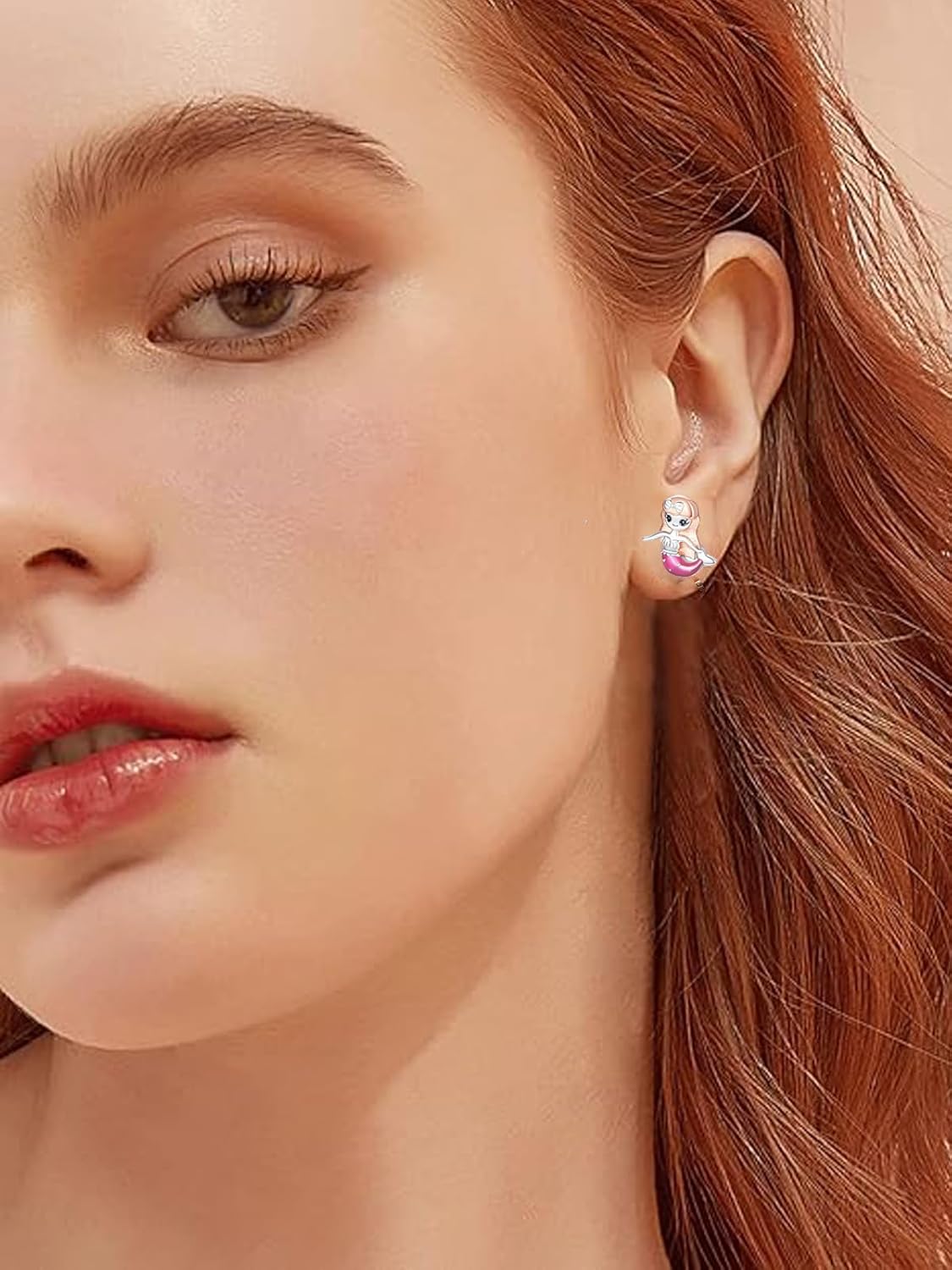 Palpitate Sterling Silver Mermaid Stud Earrings Mermaid Jewelry Gifts for Women