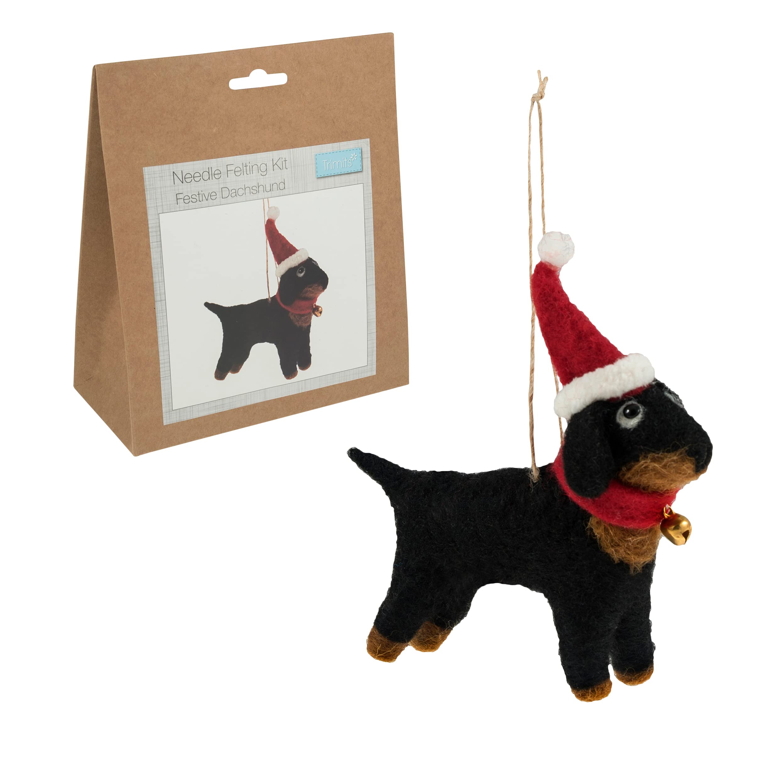 Trimits Christmas Needle Felting Craft Kit, Dachshund