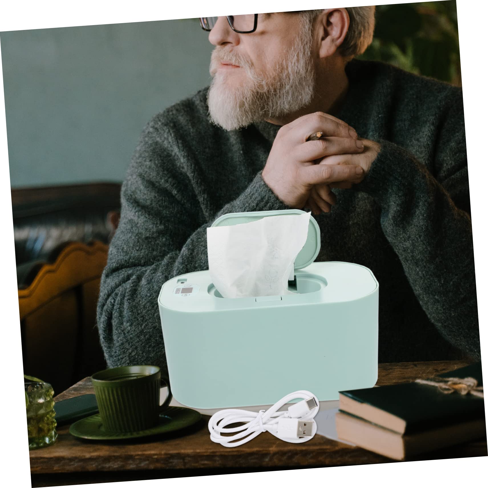 Calentador de Toallitas Húmedas Portátil USB Temperatura Constante para Bebés, Material Pp Seguro y Diseño Compacto para Uso en Hogar y Exterior