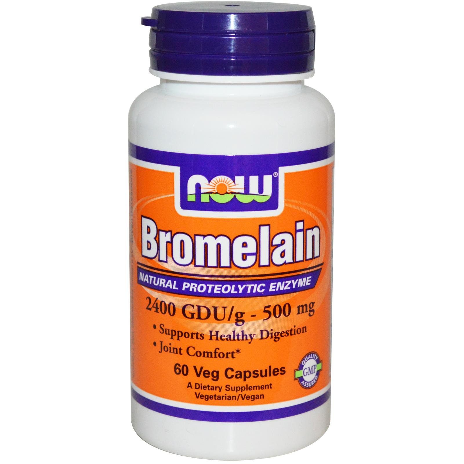 Now Foods Now Bromelain 2400 Gdu, 500Mg, 60 Veg Capsules