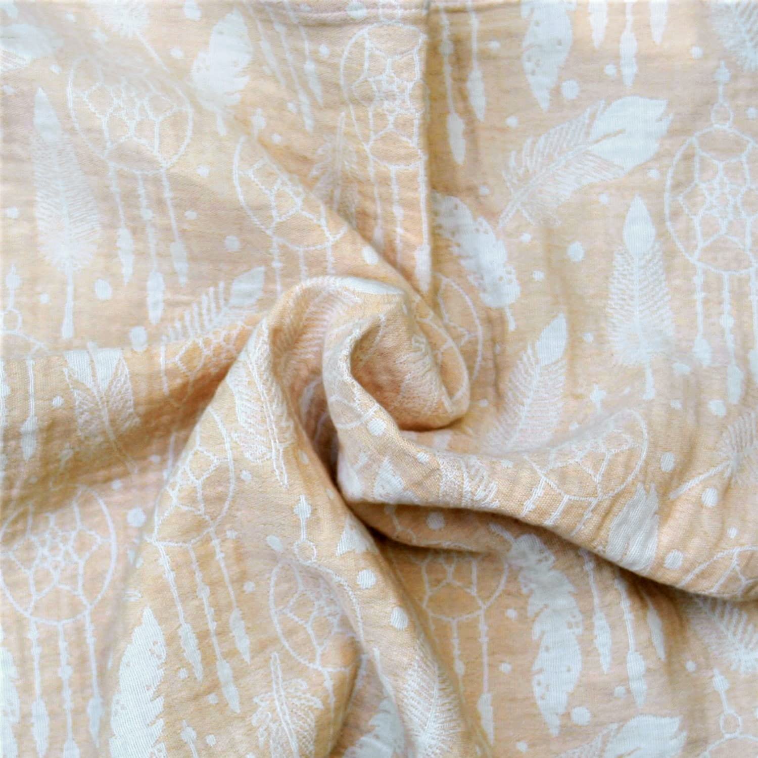 SchMUSEWOLKE - Manta de muselina de 100% algodón orgánico, suave, transpirable, 200 x 150 cm, diseño de atrapasueños