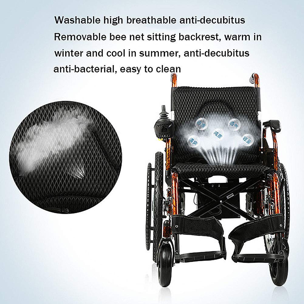 Sedia a rotelle elettrica, Sedia a rotelle Portatile Pieghevole Completamente Automatica Intelligente, Motore per disabili 250W24V20AH Batteria al Piombo, commutazione Doppia Modal
