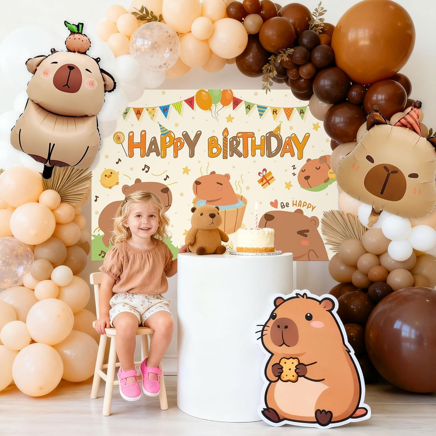 JeVenis Capybara Birthday Party Decorations Capybara Birthday Party Balloons Backdrop Decorations capybara birthday Cake Balloon Party Favors Animal Theme Party Decorations - Image 7