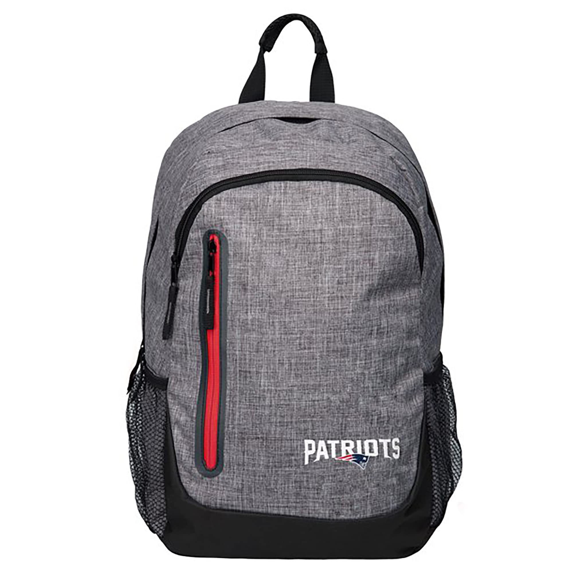 backpack for traveling new england patriots FOCO New England Patriots NFL Heather Grey Bold Color Backpack