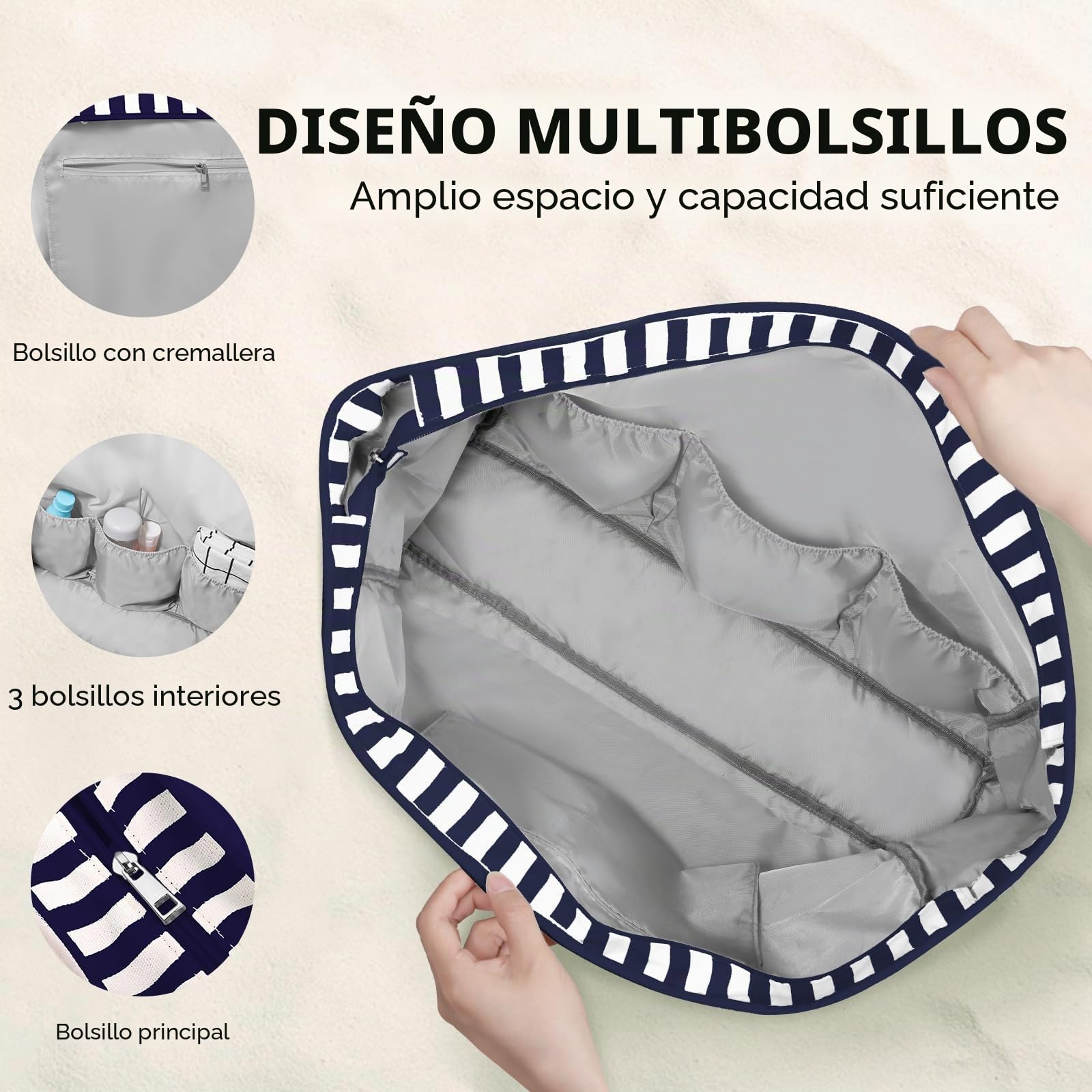 GAGAKU Bolsa de playa para mujer, XXL