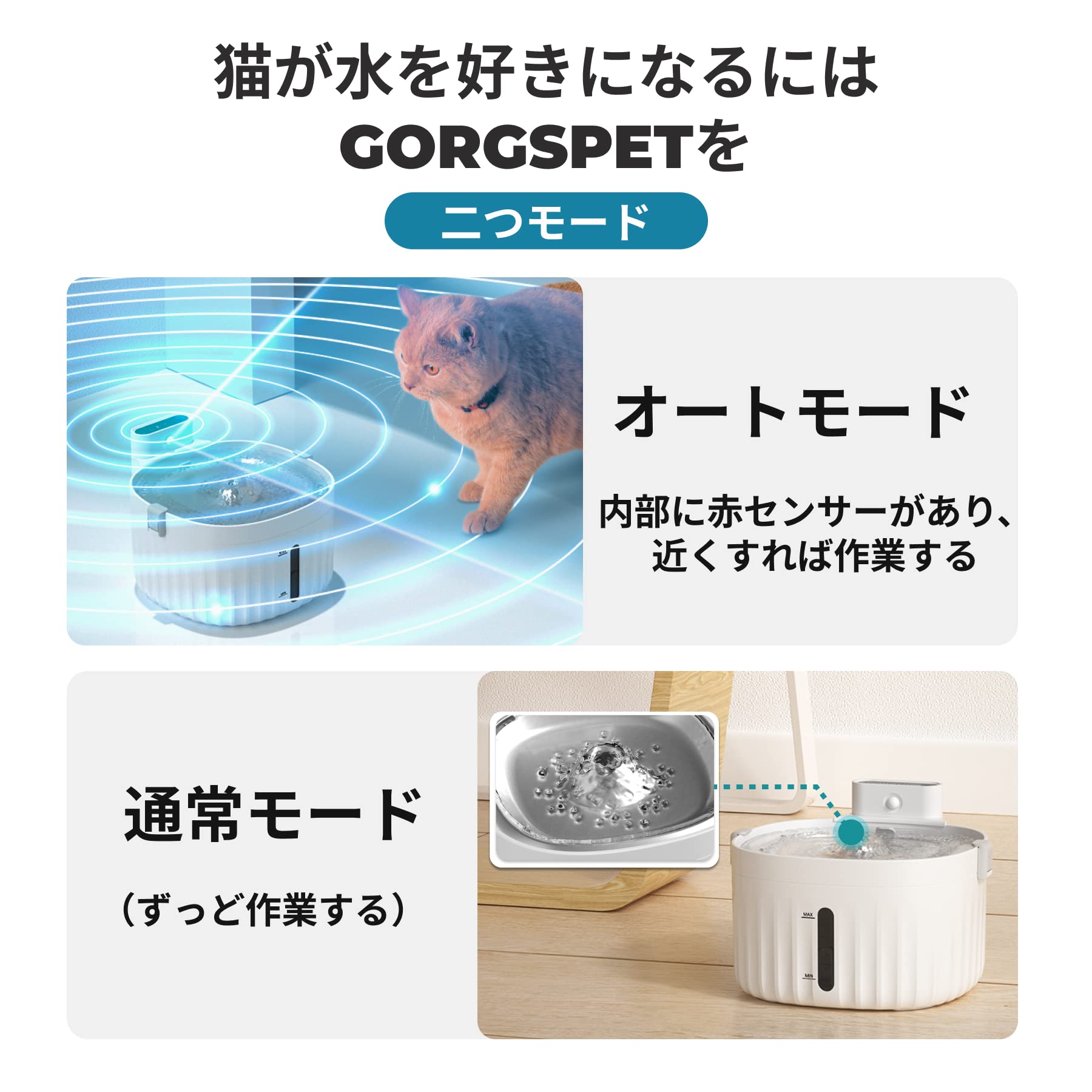 リクエスト、質問専用ページ Amazon | GORGSPET【人気品】【コードレス】猫水飲み器 ペット