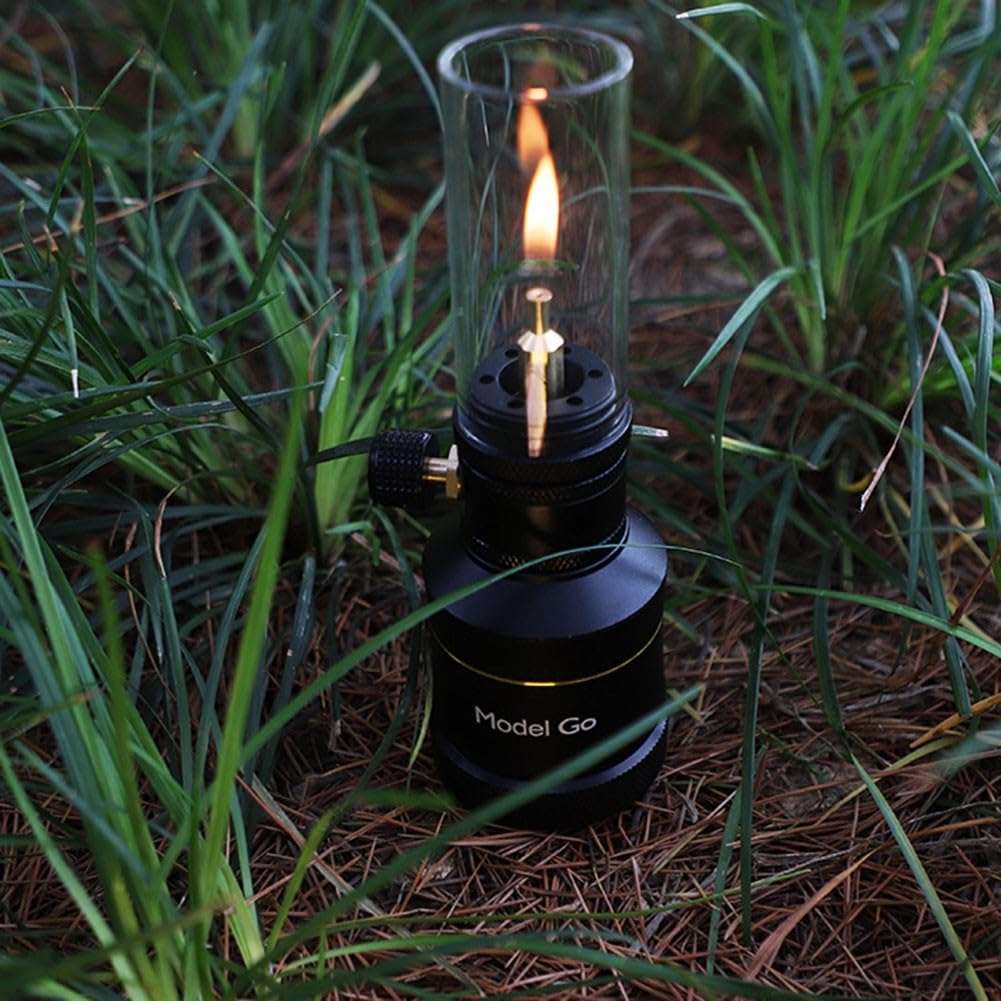 Tragbare Aluminium-Camping-Gaslampe, Gas-Campinglampe, tragbare Aluminium-Camping-Gaslampe, Gaslaterne for Beleuchten von Outdoor-Camping, Atmosphären-Gaslampe, Zeltlampe, Garten-Campinglaternen (nur