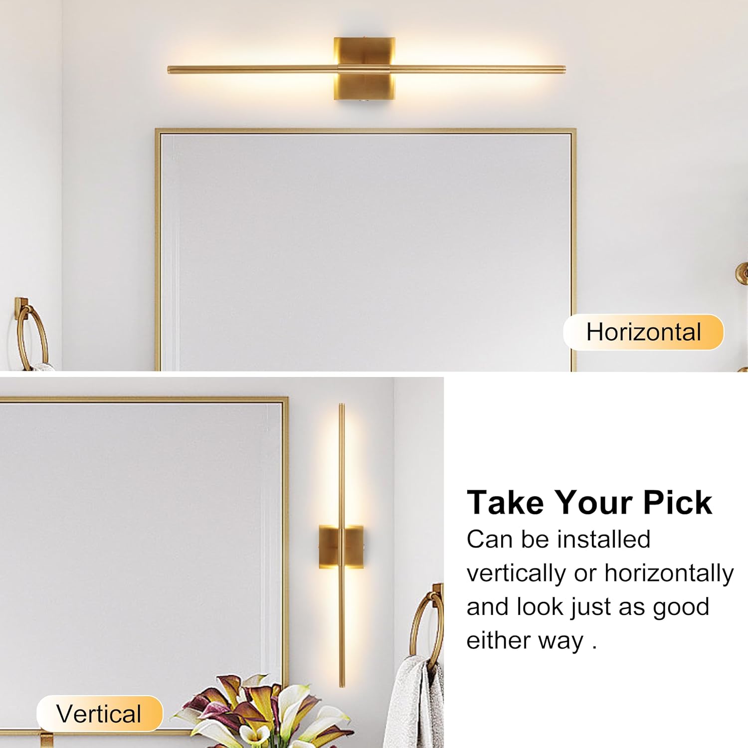 15800 mAh Battery Operated Wall Sconce with Remote Control Dimmable Wall Sconce Set of Two 3000K LED Brass Gold Wireless Wall Light Battery Powered Cordless Rechargeable Sconces Wall Lighting Set of 2