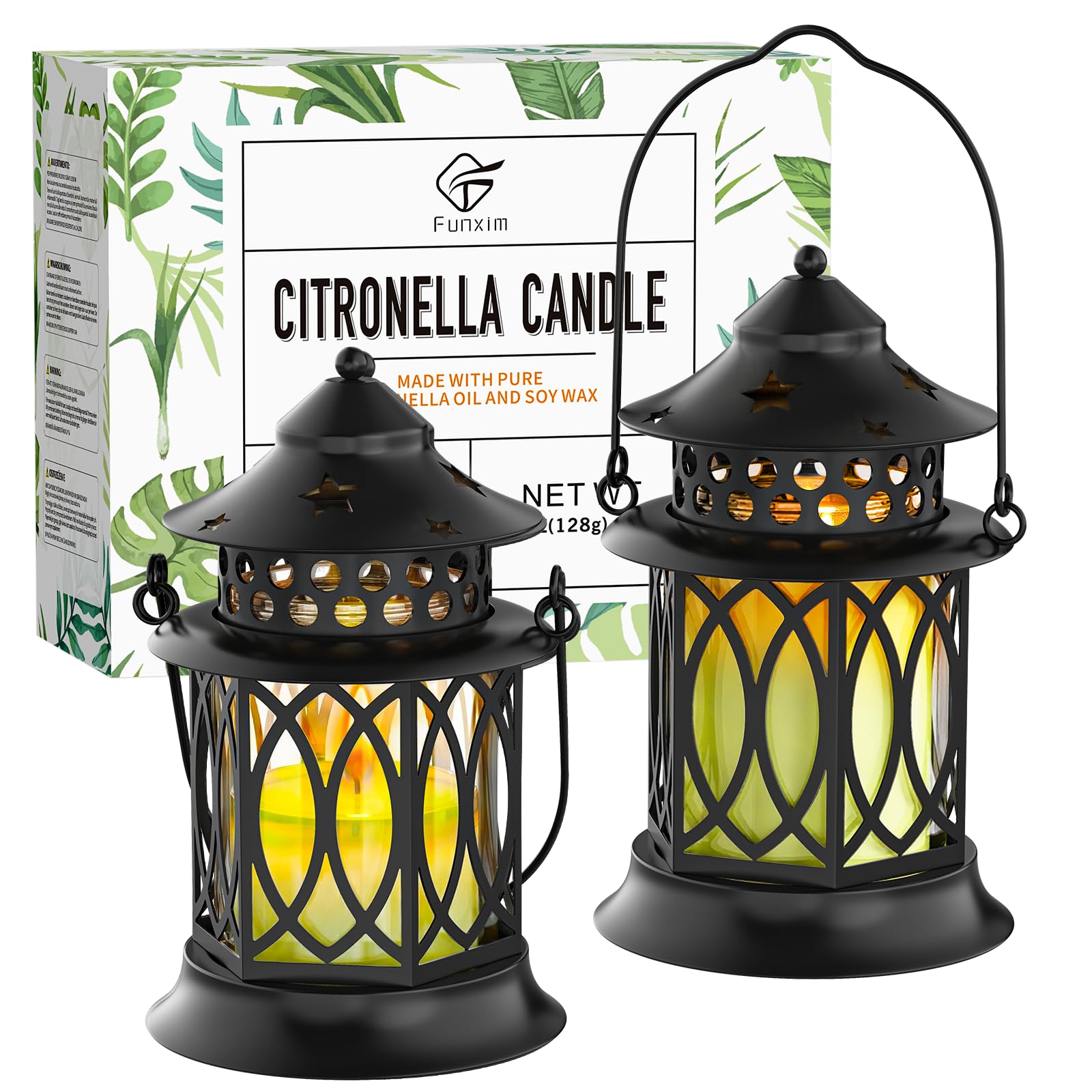 Velas perfumadas, 2 velas de aromaterapia de cera de soja para patio, jardín y camping
