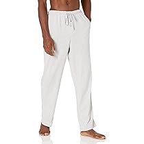 Amazon Essentials Pantaloni del Pigiama in Maglia di Cotone Uomo, Grigio Chiaro Puntinato, S