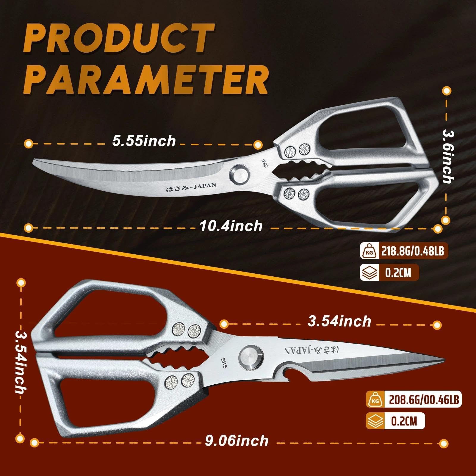 Dream Reach Küchenschere Set und Geflügelschere Set für Geflügel, Fisch, Fleisch, Gemüse, Meeresfrüchte, Geschenke für Mama