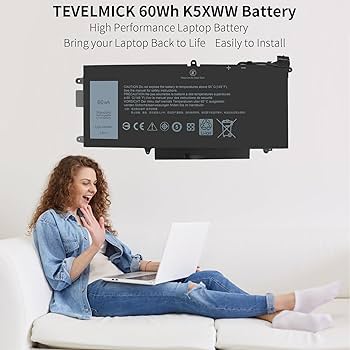 Amazon.com: 60Wh Type K5XWW Battery for Dell Latitude 7389 L3180