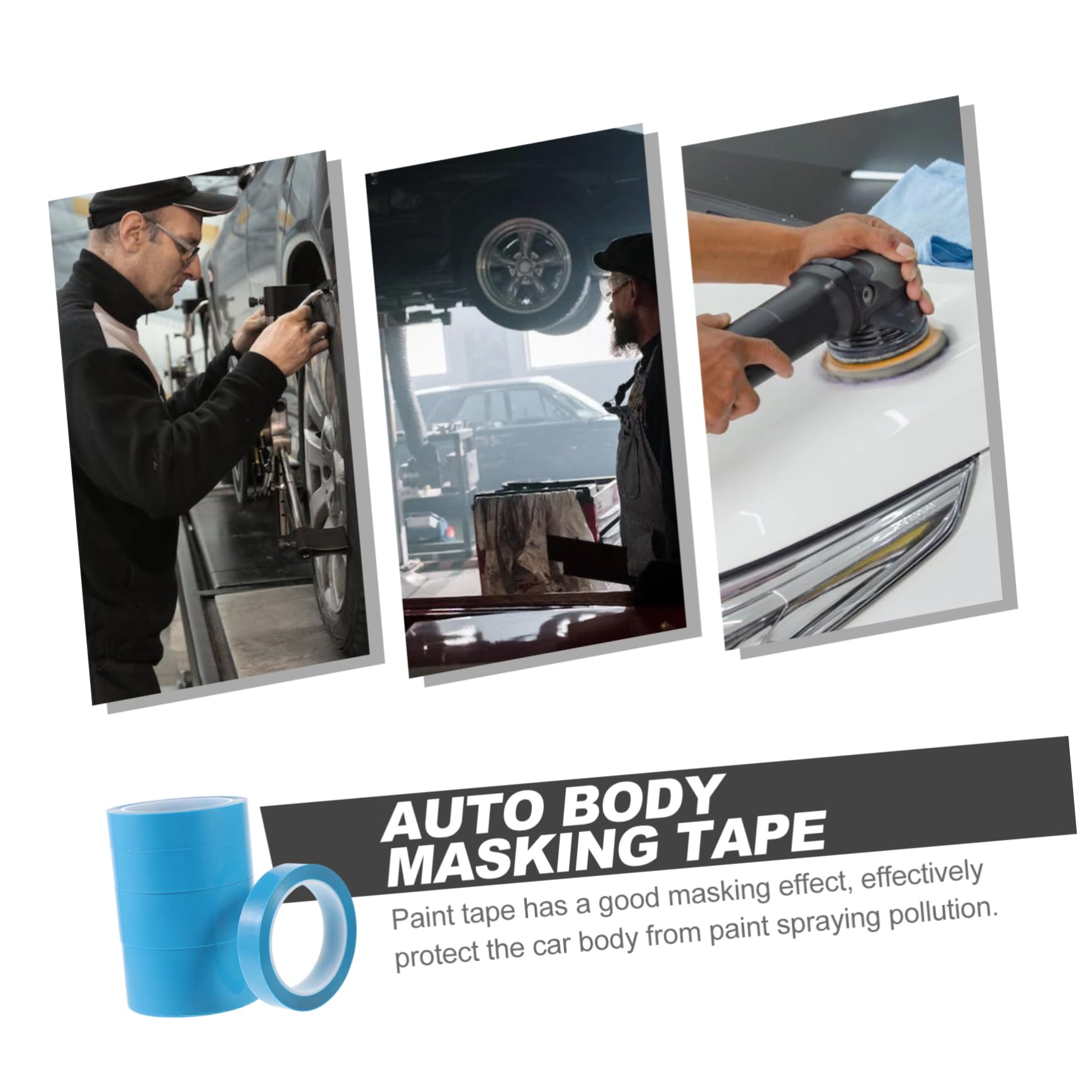 Nastro per Mascheratura Pet per Auto, 5 Pezzi, 0, 06mm | Curve della Carrozzeria, Uso in Manutenzione e Verniciatura, Resistente All’usura, Lunghezza 50m Colore Casuale