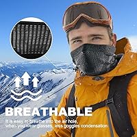 Vista 5 de WTACTFUL Calentador de Cuello de Invierno Polaina a Prueba de Viento Máscara Facial Pasamontañas Bandana para Esquí Snowboard