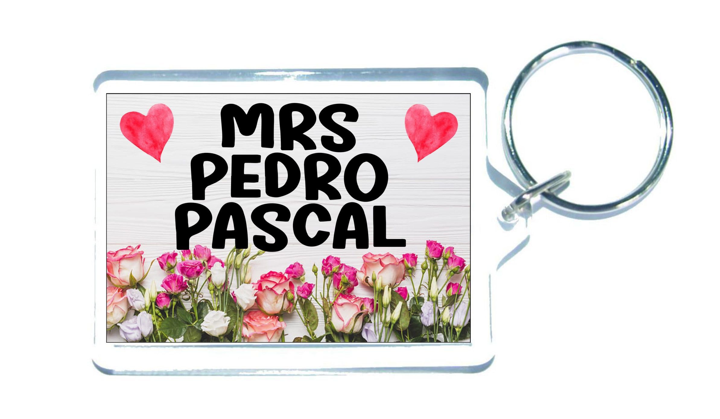 Decalarama Clear Mrs Pedro Pascal Keyring Gift – Fun Cute Novelty Movie Star Fan Present