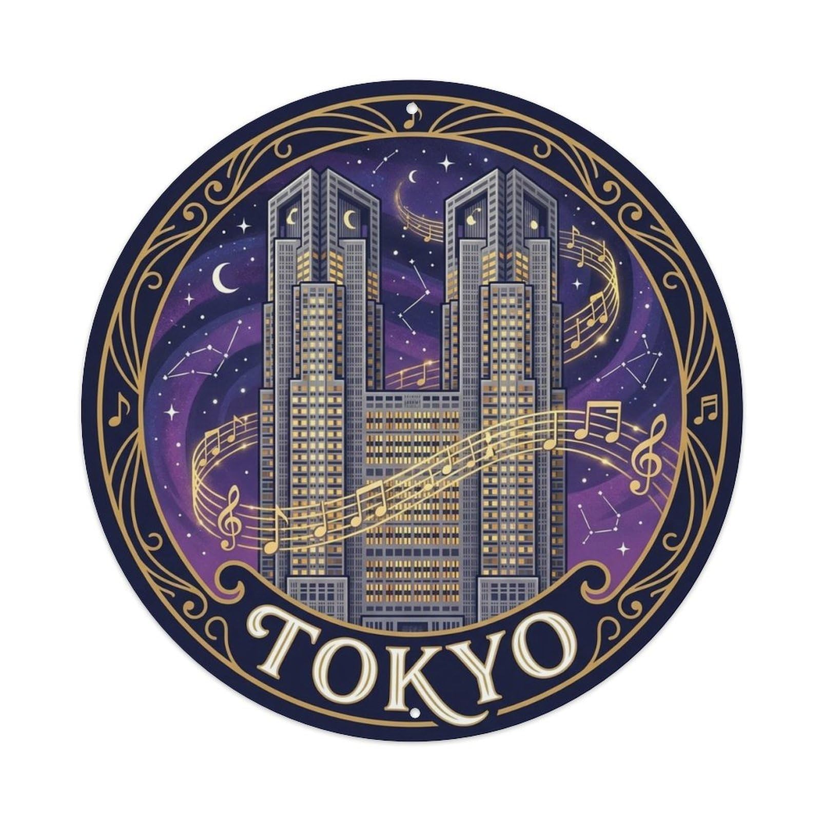 Tokyo Japan Urban Travel Midcentury Japanese Culture Metal Tin Sign