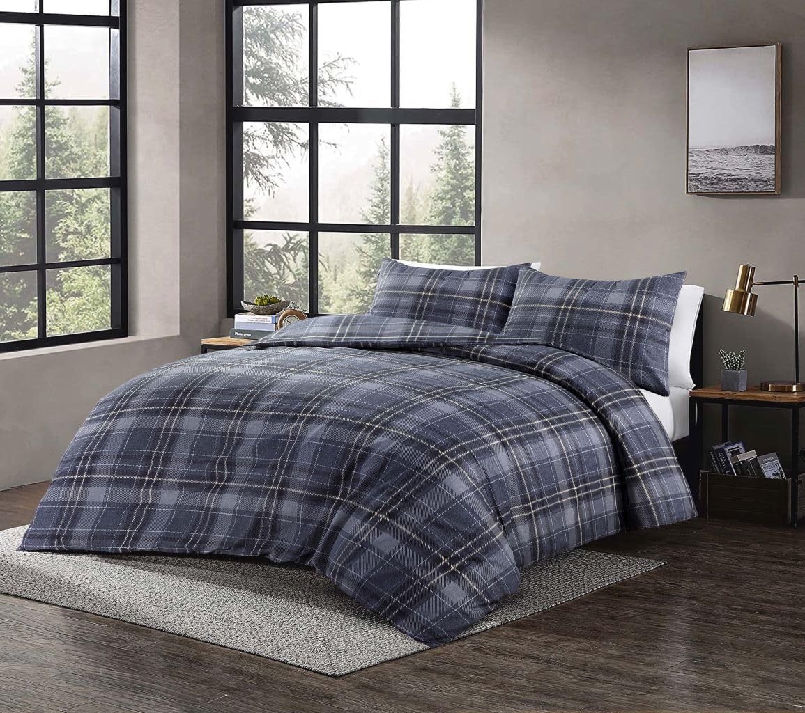 click2style Audra & Wesley Polycotton Duvet Cover Set with Pillow Cases Bedding (Wesley, Super King)