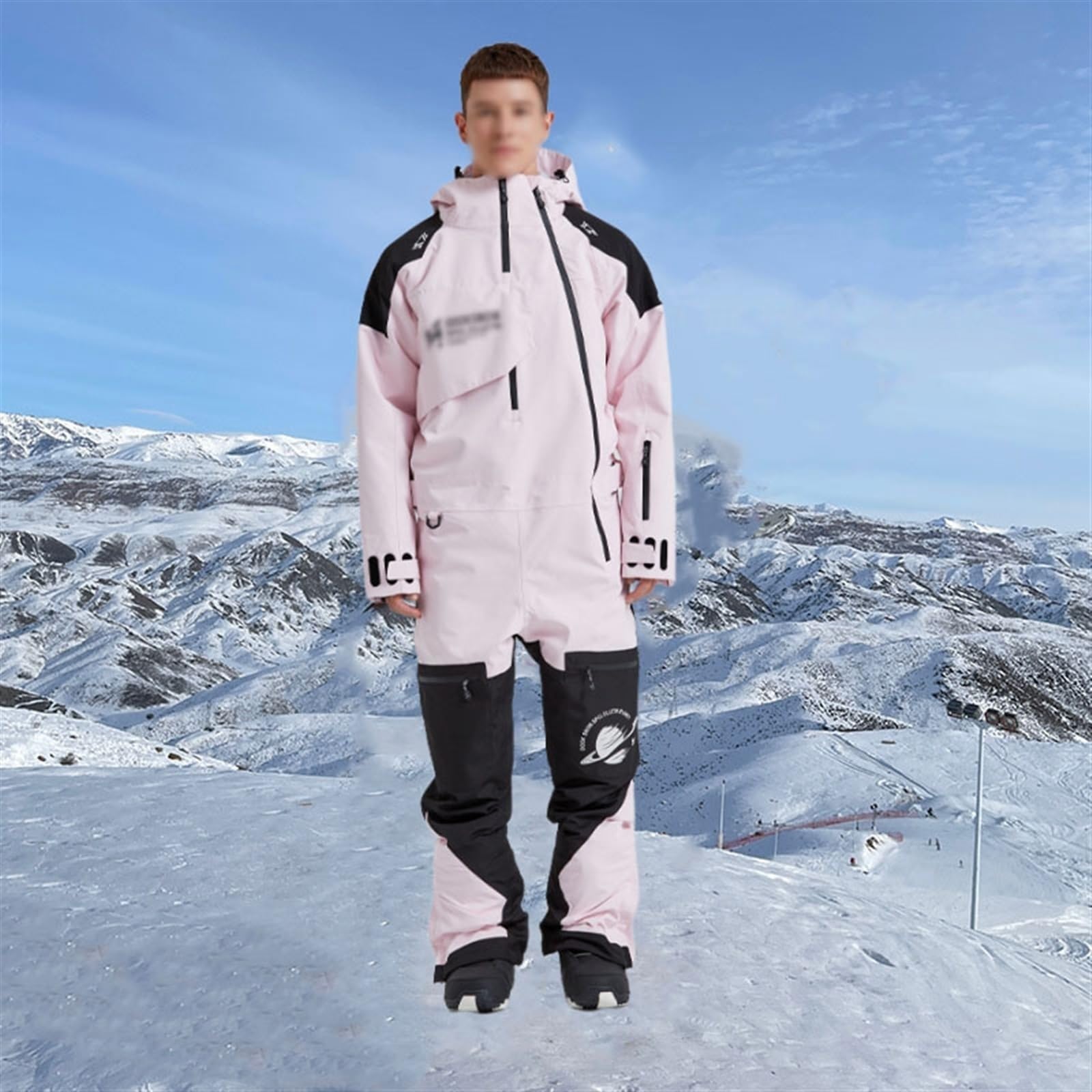 Yytcsjz Set Tuta Da Sci Da Uomo, Tuta Da Sci Con Cappuccio Calda Invernale Per Uomo Adulto Adulto, Tuta Da Neve Resistente All'usura, Per Lavoro All'aperto Sci, Pesca Equitazione, Moto