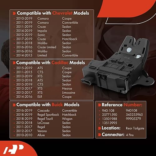 Miniatura 2 de A-Premium - Motor de repuesto para Chevrolet Camaro Impala Malibu Corvette Sonic Cadillac Buick 13501988 940-108