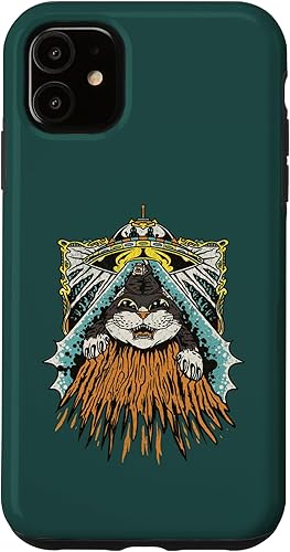 Miniatura 10 de Funda retro para iPhone 13 Pro Max Alien Abduction Cat Funny Kitty Outer Space Aliens