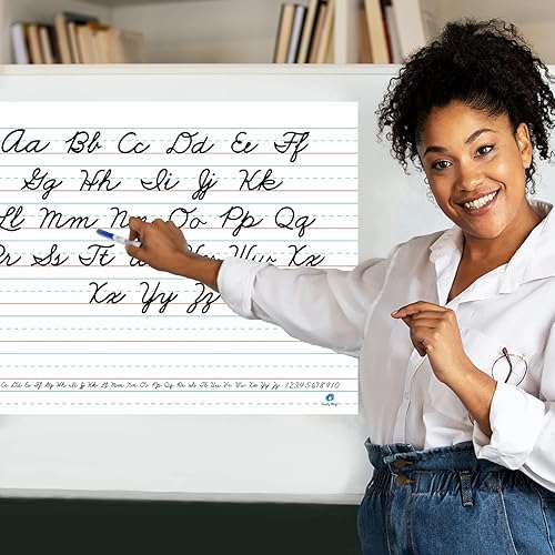 Miniatura 5 de Simply Magic Papel rayado magnético jumbo  Cuaderno gigante de borrado en seco, papel de pizarra blanca, página de escritura temprana  23 x 18 pies