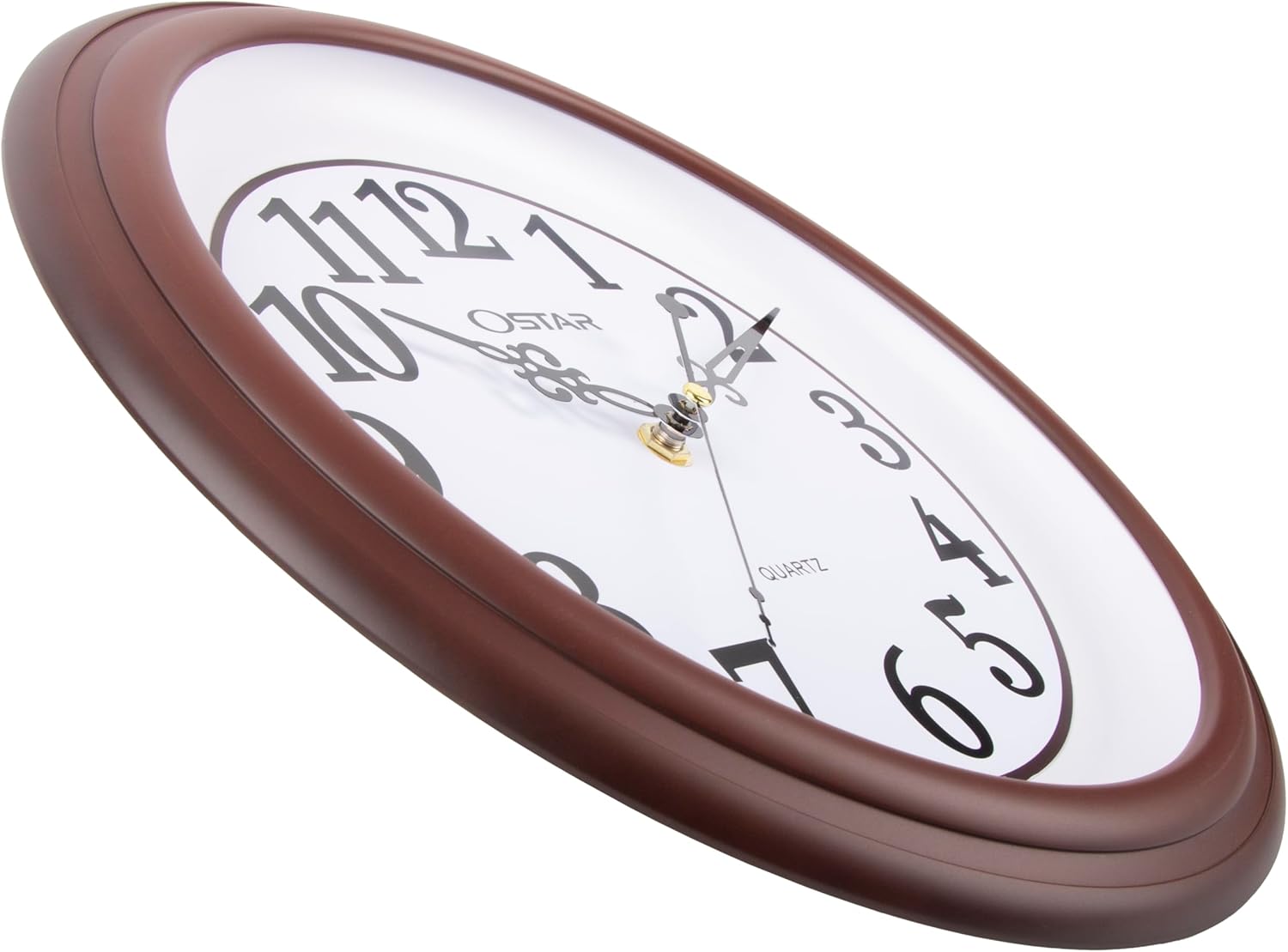 OSTAR Silent Rustic Wall Clock, Battery Operated, Vintage 12 Inch Round Clock, Living Room Bedroom Kitchen Wall Decor