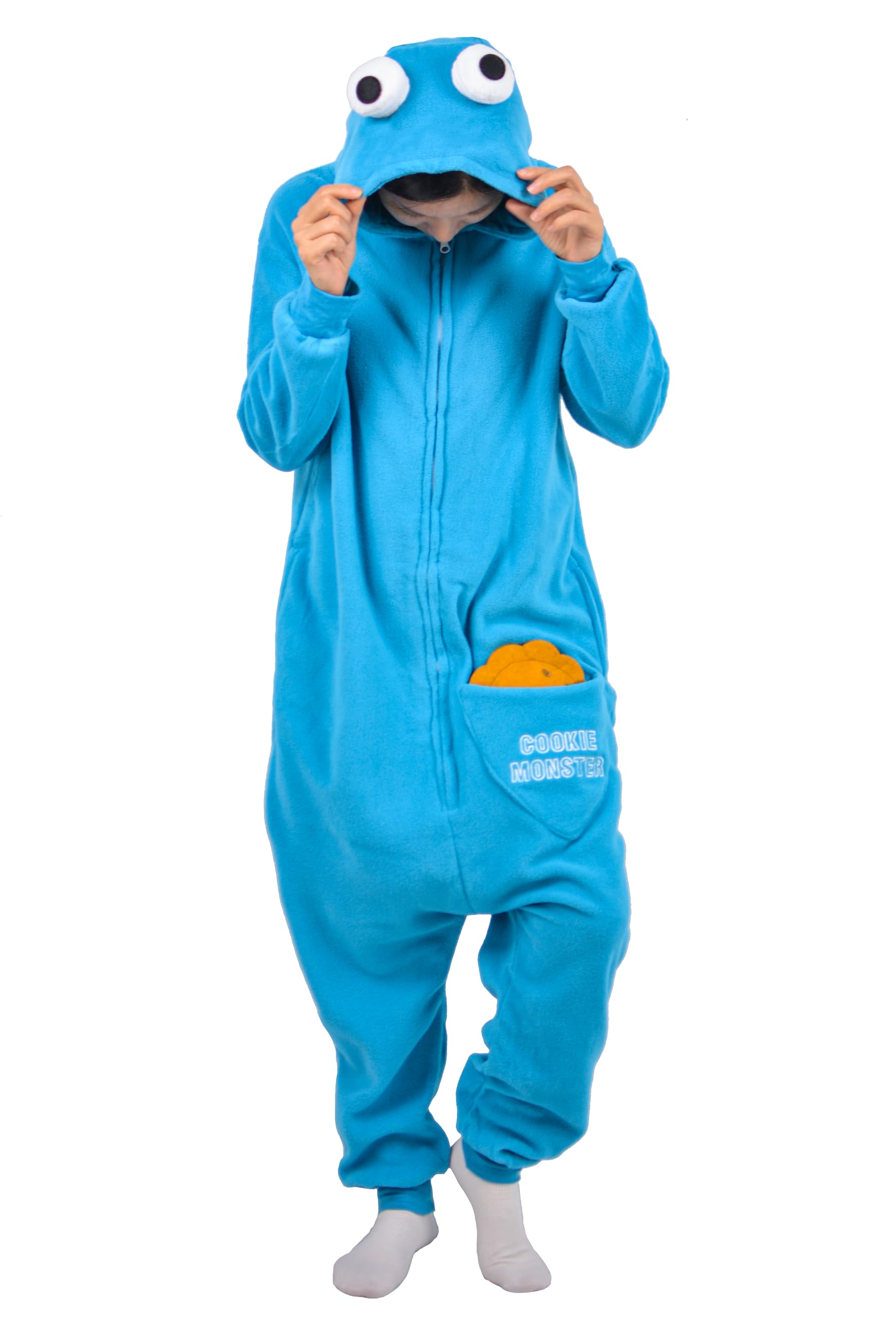 SIYUE Cookie Monster Onesie Jumpsuit Relaxo Costume Pyjamas Sesame