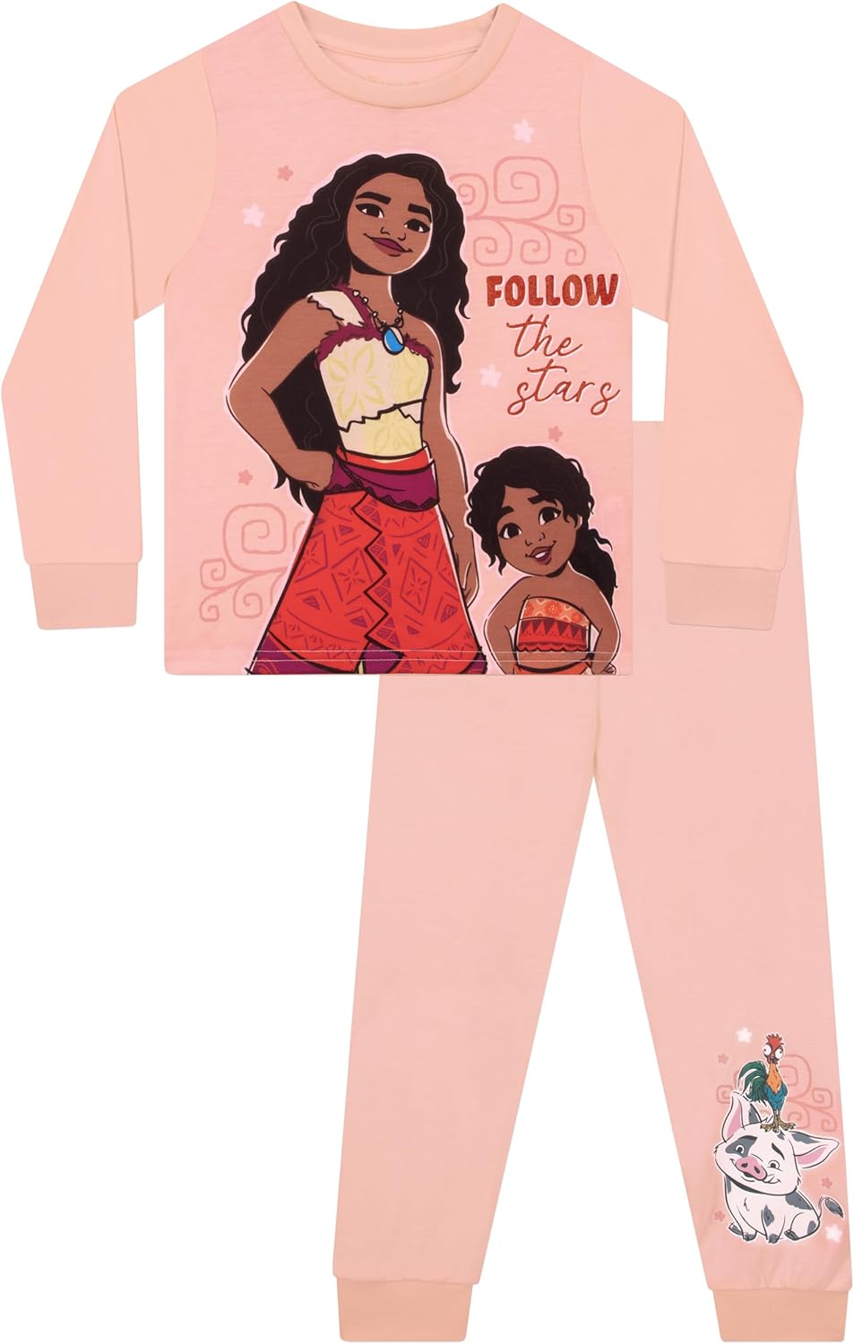 Disney Moana Pajamas | Girls' Pajama Sets | Glitter Moana Pj For Girls