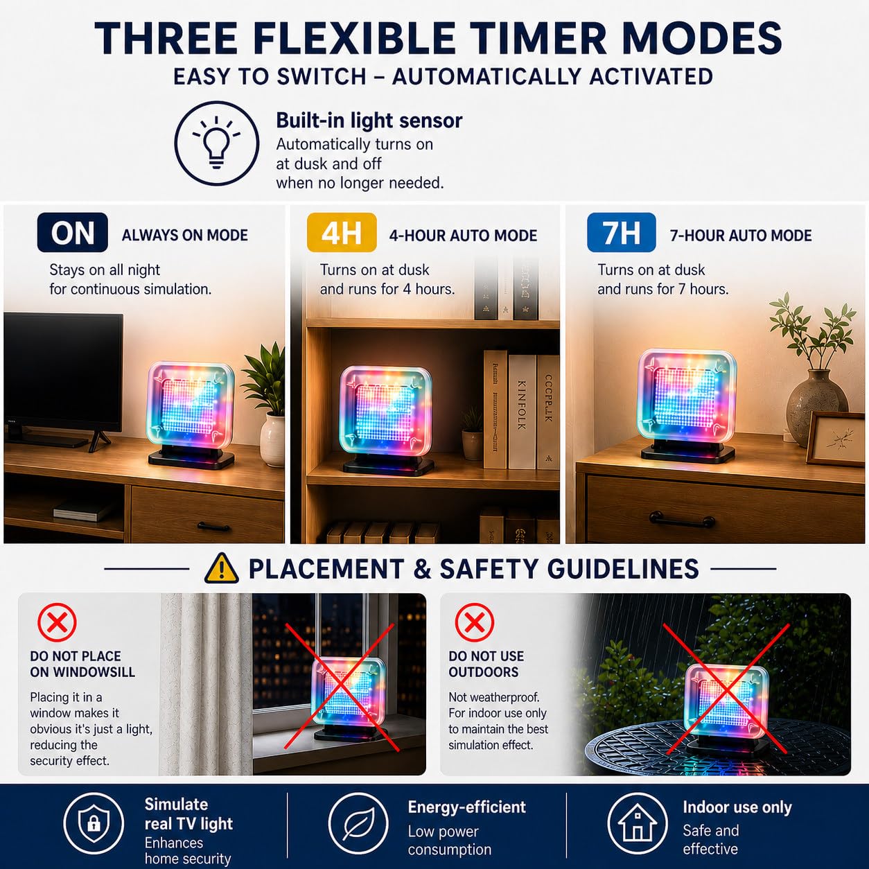 TV-Simulatore TV A LED, Simulatore Falso TV A Colori, Attraverso La Simulazione della Luce per L'Utilizzo Come Protezione Antieffrazione Big