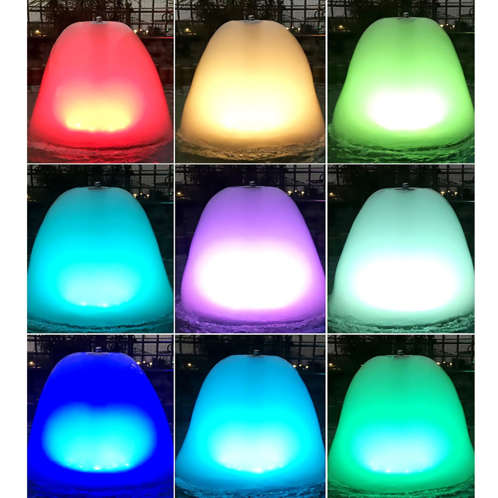 Pompa a fontana con luce LED e flusso d'acqua regolabile, nebulizzatore per laghetto da giardino o acquario, fontana e macchina per nebbia per acquari