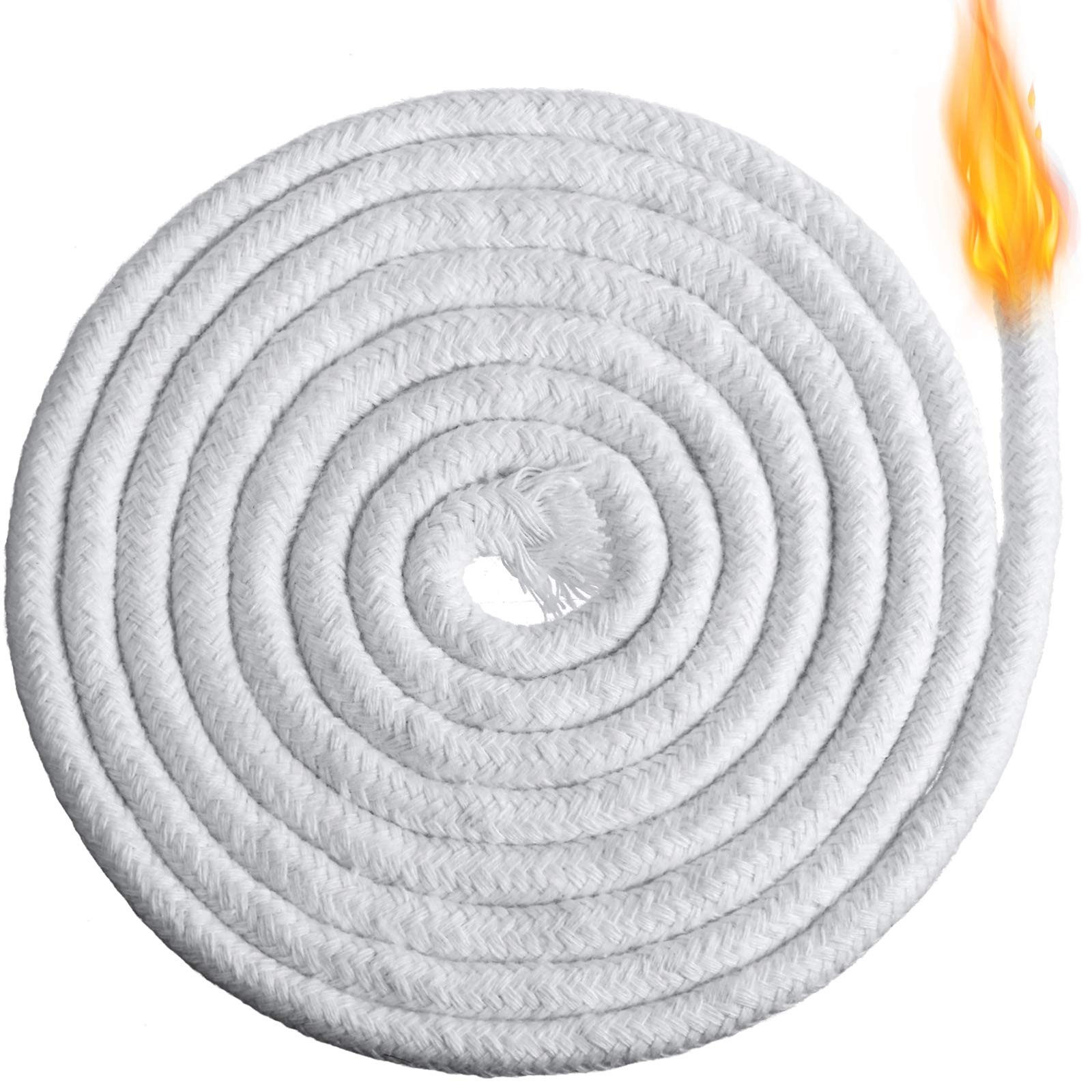 6.56 Feet Oil Lamp Wicks Replacement Braided Round Candle Wick for Oil Lamps and Candles, DIY Handmade Candle Making Supplies (8 mm/ 0.3 Inch)