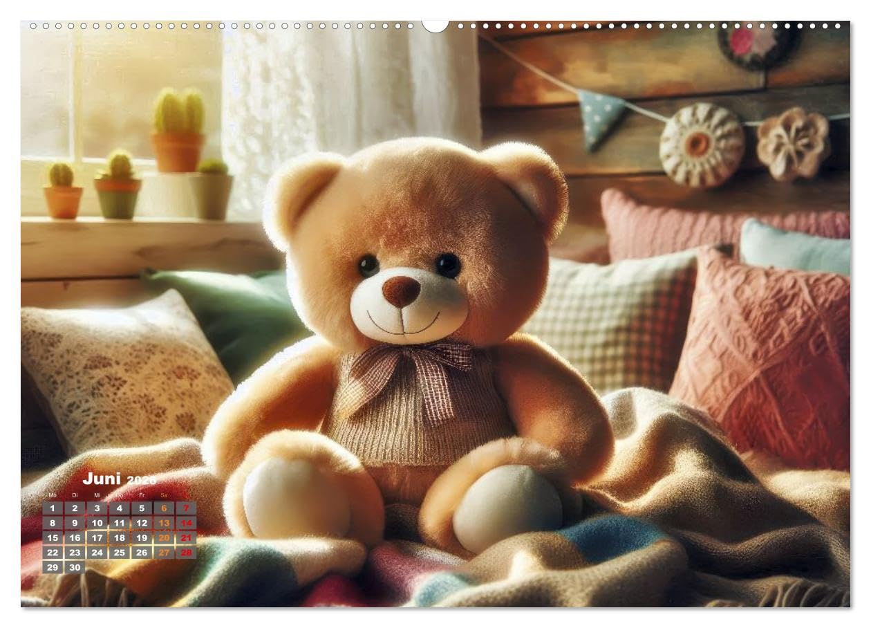 Kuscheliges & Knuddeliges (hochwertiger Premium Wandkalender 2026 DIN A2 quer), Kunstdruck in Hochglanz: Kuschel dich glücklich - mit Liebe gemacht. (CALVENDO Gesundheit)