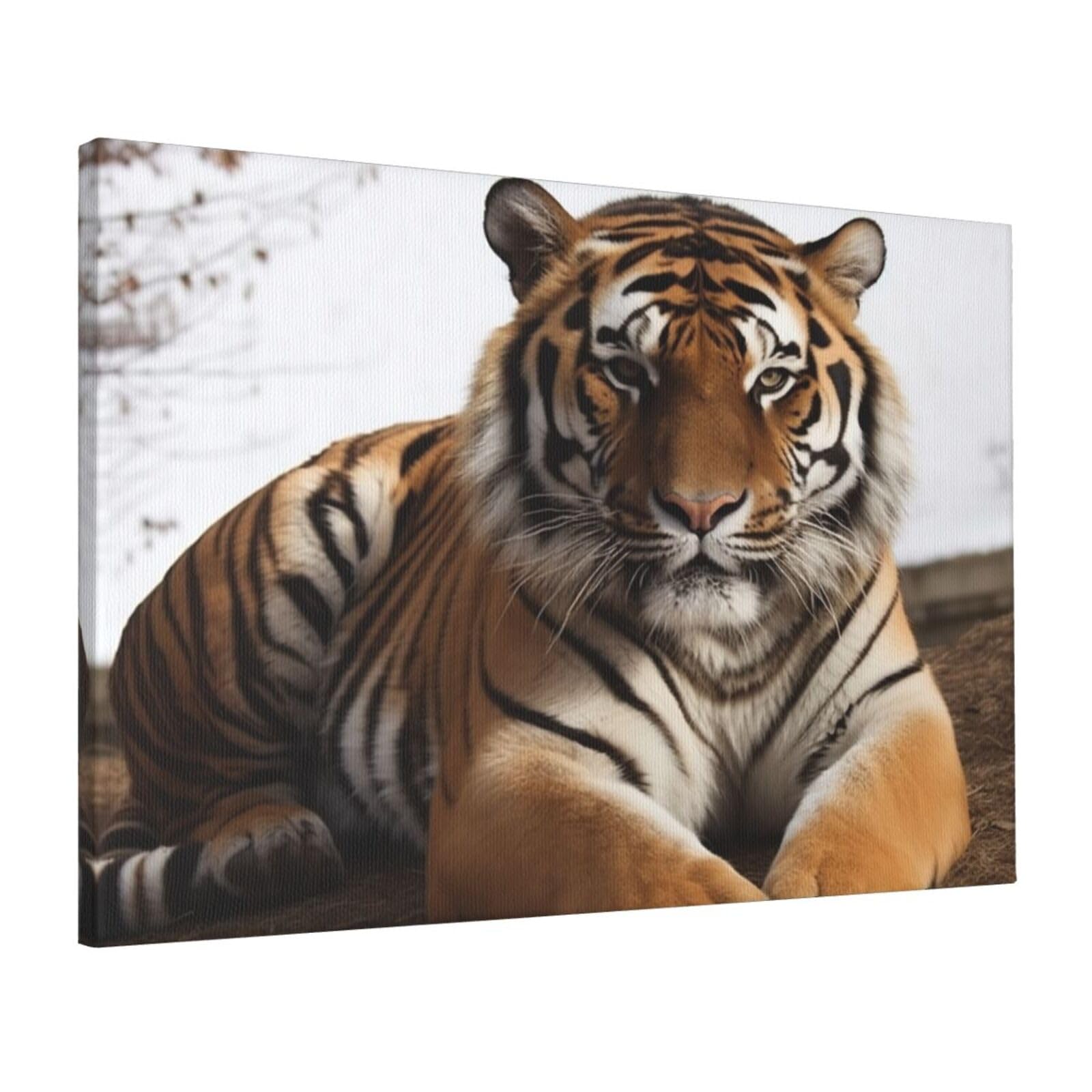 FodPand Canvas Wall Art for Living Room Wall Decor 16"x24" Modern Artwork Painting Pictures Hanging Canvas Prints Big Tiger Aesthetic Wall Art for Bedroom Bathroom Office Wallart Decor