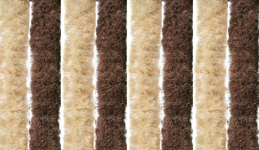 LI.GI Tenda CINIGLIA Anti Mosche per Porte CM 140X240 Variante Marrone/Beige