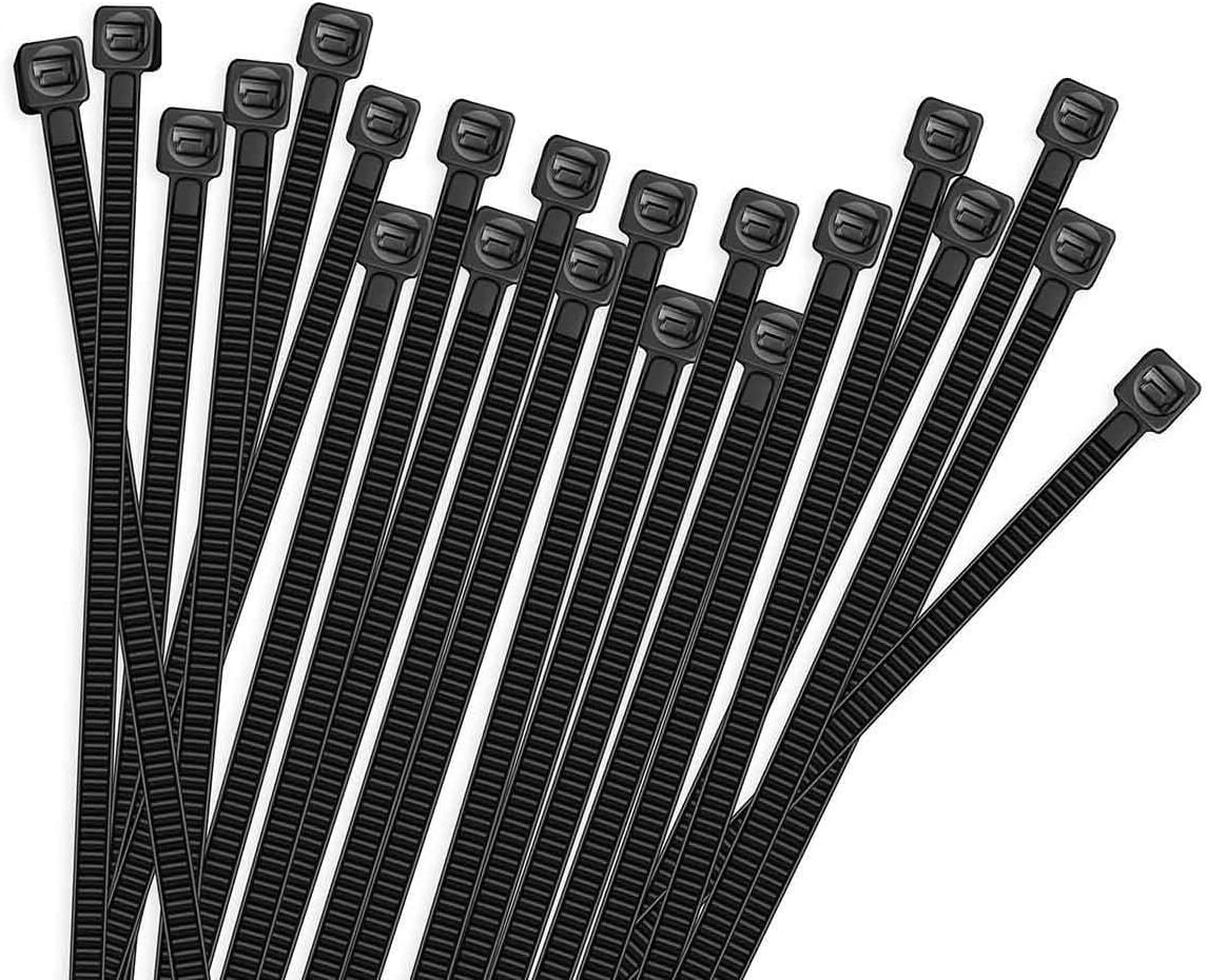 mstick heavy duty strong zip wire fastener - 4 inch (100mm x 2.5mm) heat resistant self-locking cable ties for indoor & outdoor use - pack of 100, black