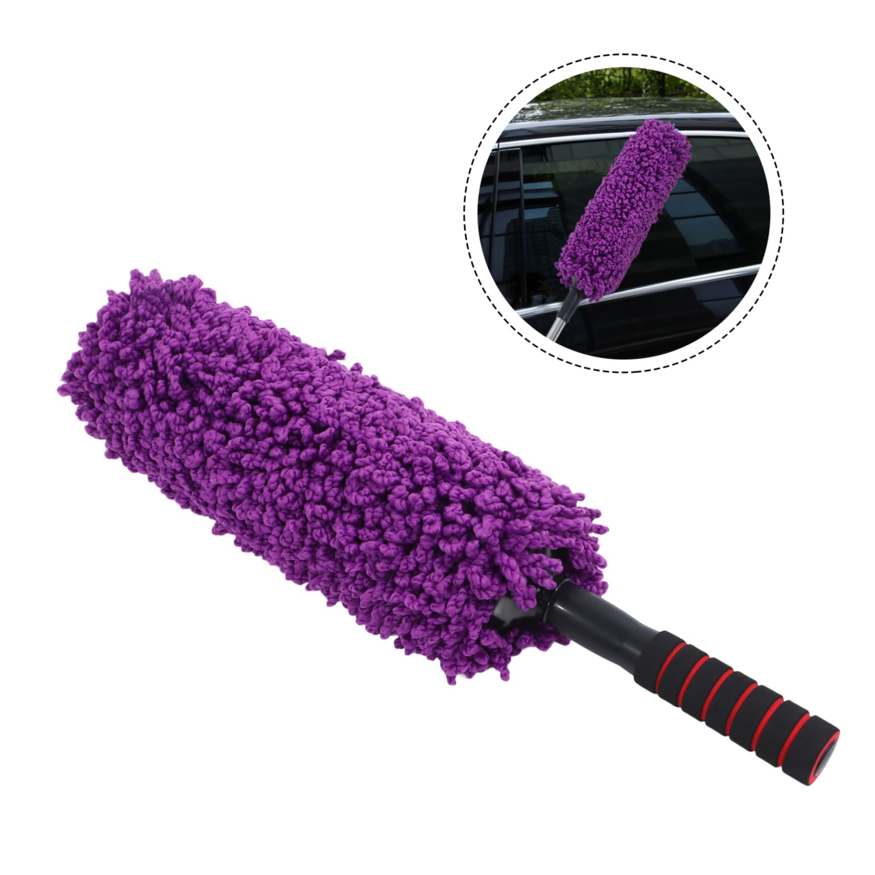 Alipis Cepillo Púrpura para Exterior Microfibra de Coche Limpieza