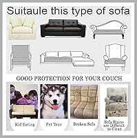 Vista 6 de Fundas de cojín para sofá seccional en forma de L, funda elástica para sofá con diván, protector de muebles para sala de estar, fundas elásticas #1