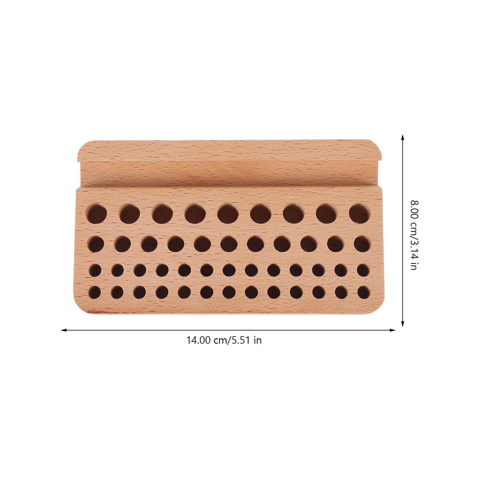 DECHOUS Caja Organizadora para Herramientas de Cuero Diseño de Múltiples Agujeros de Madera Khaki, Soporte para Perforadoras Adecuado para Manualidades DIY y Fácil Mantenimiento