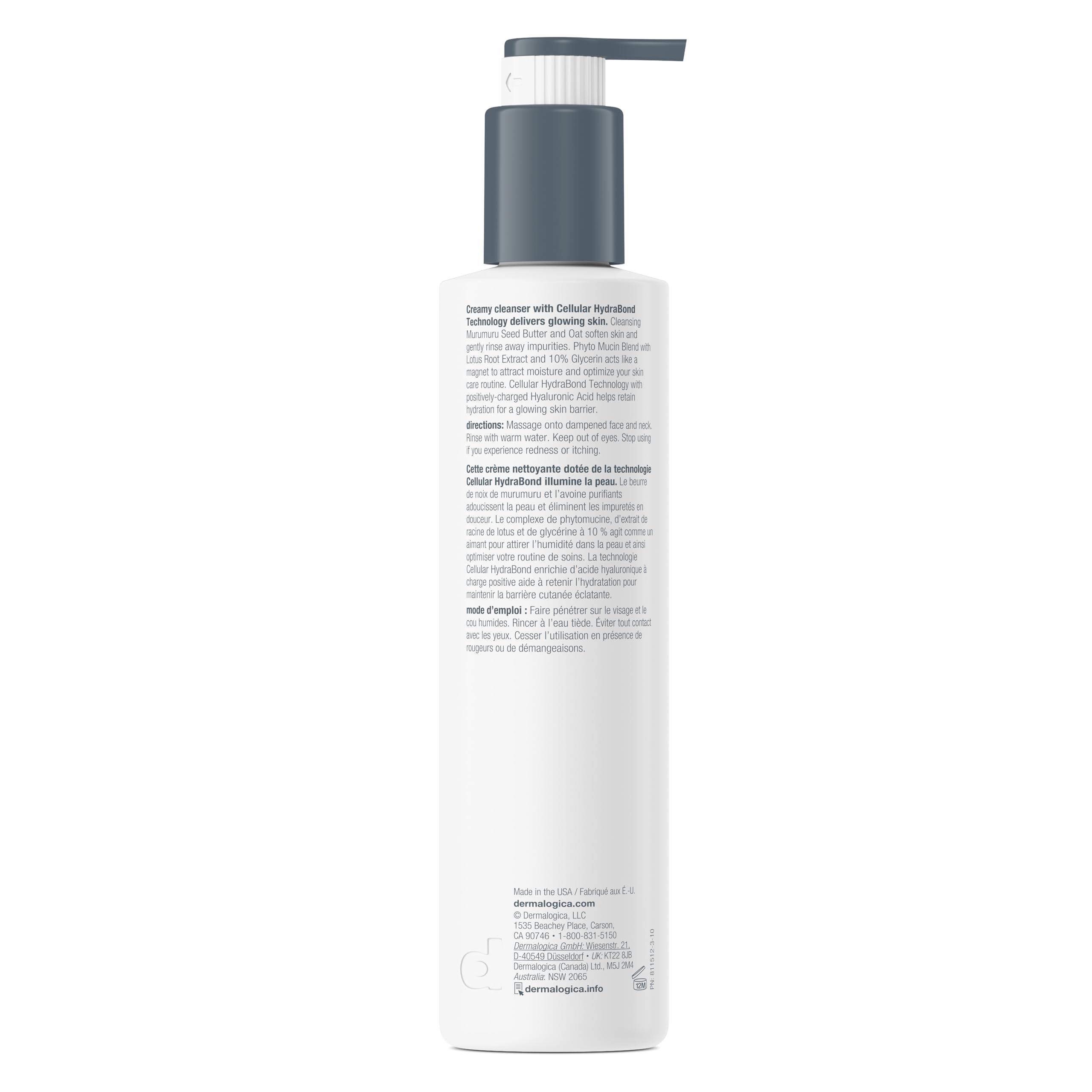 Dermalogica Magnetic Afterglow Cleanser - Nettoyant crème hydratant à l'acide hyaluronique. Elimine maquillage et impuretés, nourrit et apporte éclat à la peau.