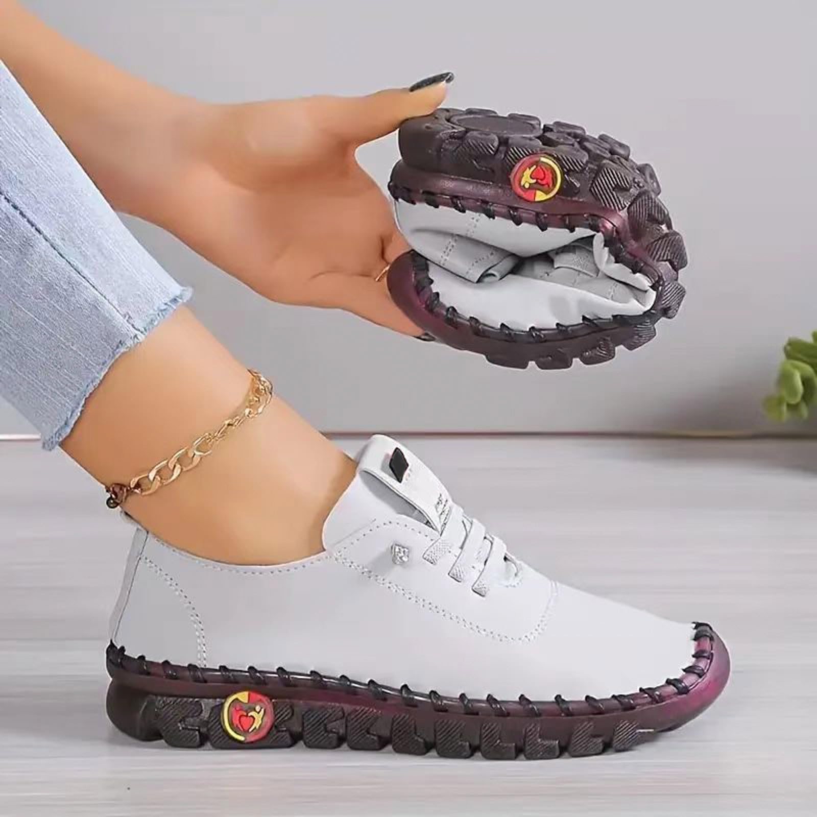 Chaussures orthopédiques Souples pour Femmes, Respirantes et tissées, Chaussures de Marche à Enfiler en, Soutien de la voûte Plantaire, Baskets à Destockage Femme Espadrilles