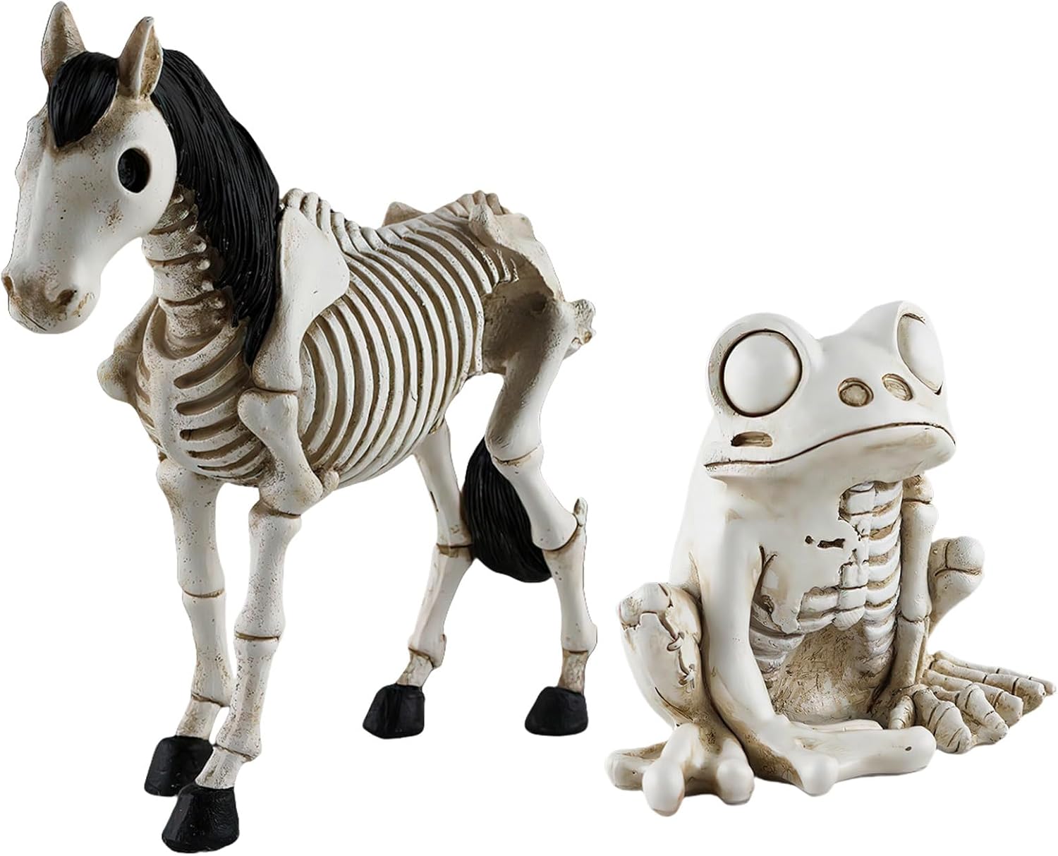 Hooror Halloween Horse Skeleton Skeleton Statue Durability Resin Craft Decors For Home Or Office Display Accessories