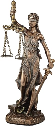 Veronese Design 6 12 Themis Escultura griega de resina de la diosa de la justicia acabado de bronce fundido en frĂo Veronese Design 6 12 Themis Escultura griega de resina de la diosa de la justicia acabado de bronce fundido en frĂo