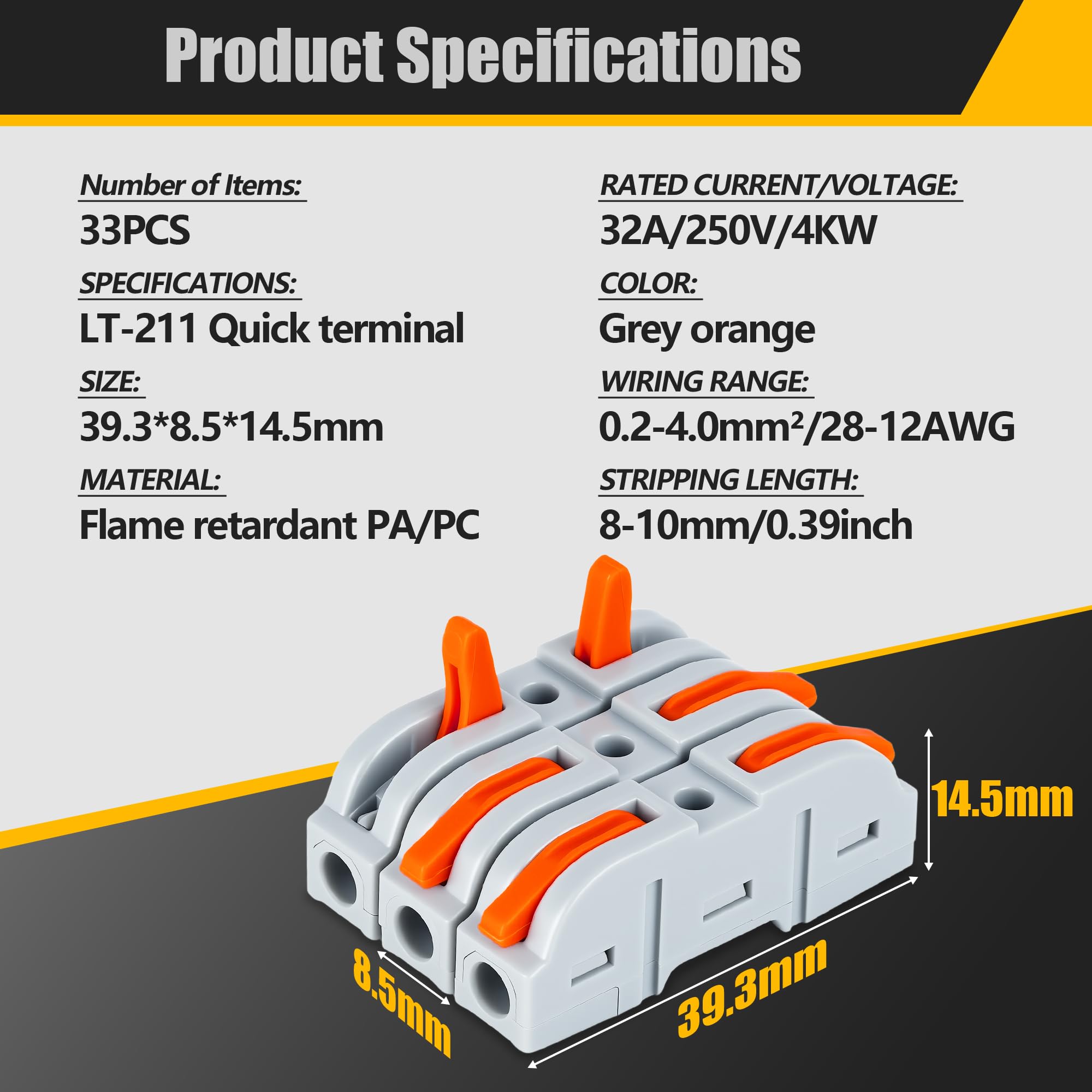 Image secondaire de Ensemble de 33 Connecteurs Électriques à Levier - Sécurisés et Étanches