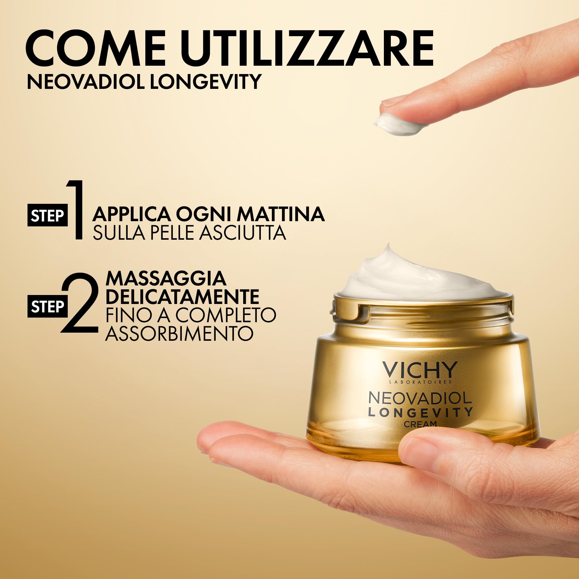 Vichy Neovadiol Longevity Crema Volumizzante, Per Pelli Mature, Azione Anti-Età e Rigenerante, Pelle Idratata e Rassodata, Con il 13% di Tecnologia Longevisia, 50 ml
