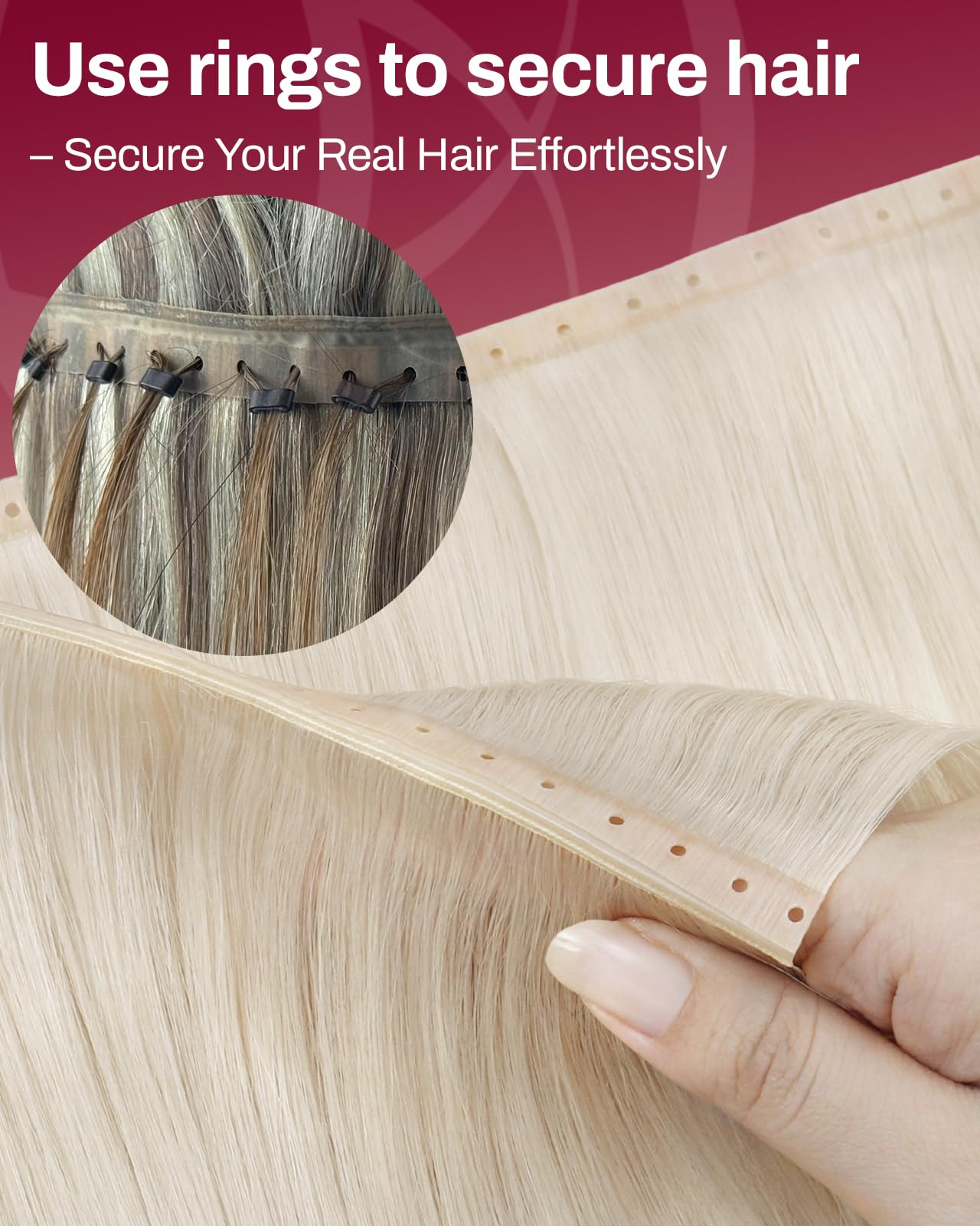 Moresoo Weft Hair Extensions Real Human Hair Medium Brown Highlighted Platinum Blonde Sew in Human Hair Extensions Brown to Blonde Full Head Remy Straight 18 Inch 100g/Pack #P6/60 — view 212