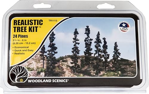 Kits de árboles de pinos realistas de 2 1/2"-6" Woodland Scenics